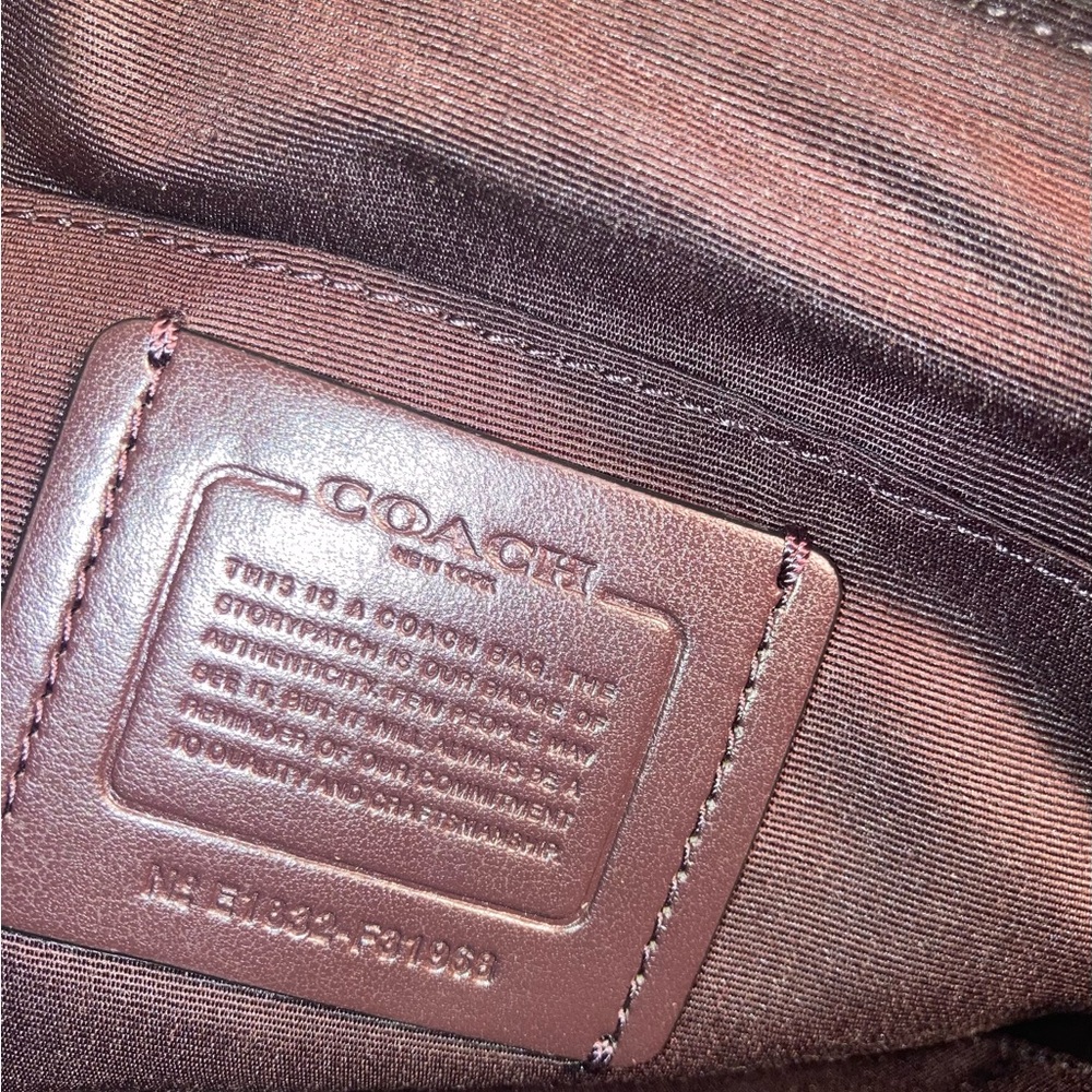 Coach F31968 Sierra Purple & Brown Patent Leather Satchel - Picture 8 of 11